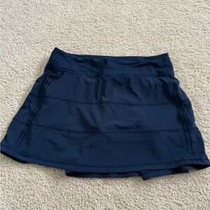 Lululemon Navy Blue Pace Rival Mid-Rise Skort